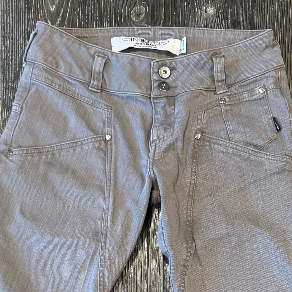 Nikita Denim Womens Jeans W27 L32 Gray Low Rise Y2K Skater Streetwear